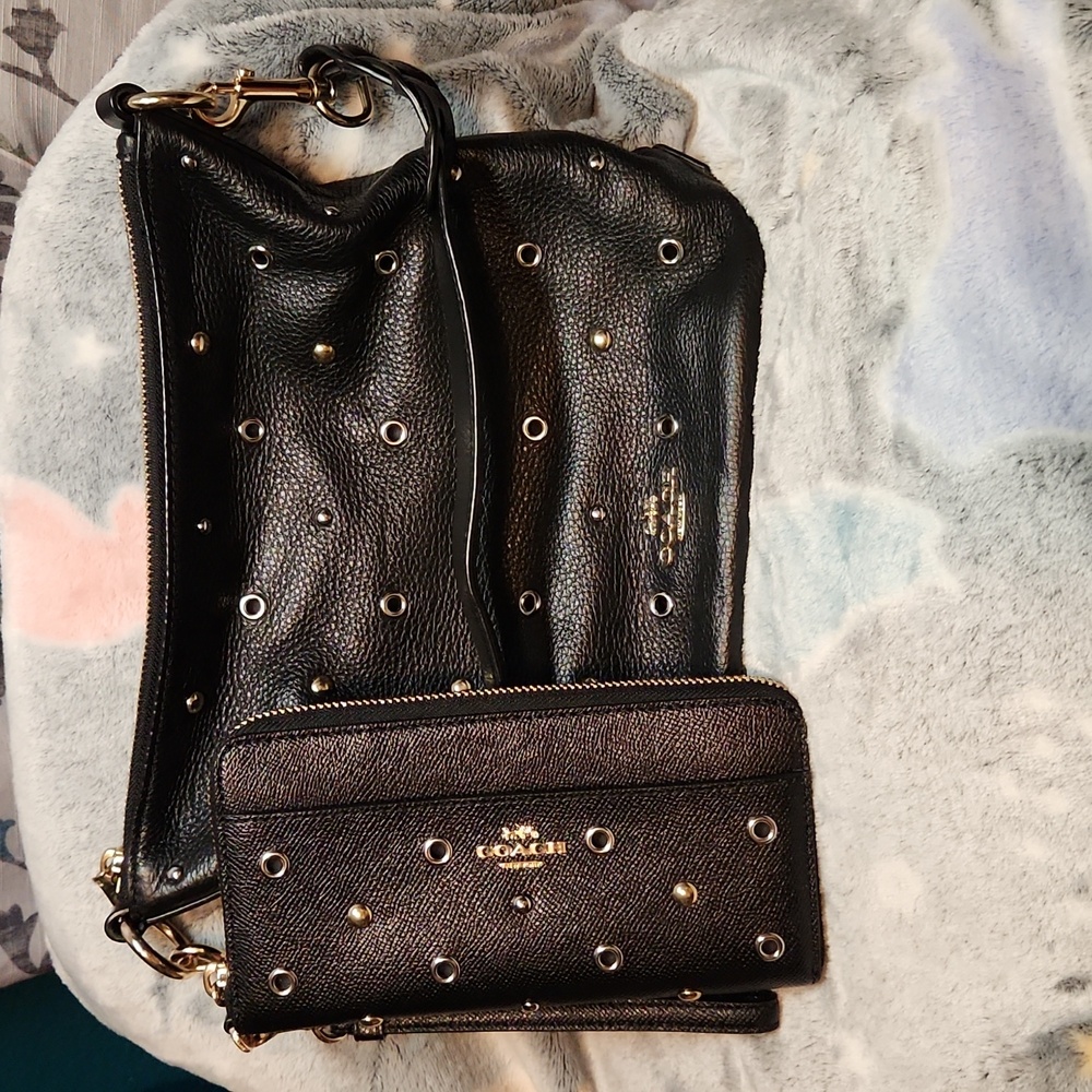 Coach Slouchy Grommet Shoulder Purse